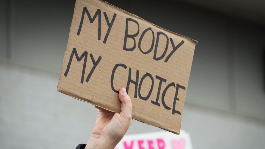 Abortion rights sign